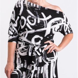 plus size graffiti romper